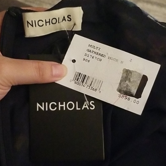 NICHOLAS Gathered Floral Print Silk Mini Dress - Picture 13 of 15